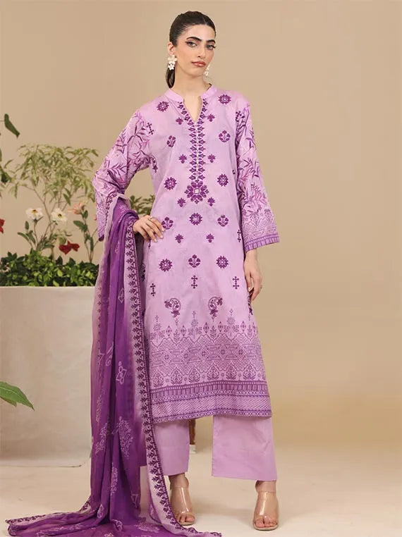 Luxor Embroidery Lawn Collection 2025 By Rashid Textile (D-9123)