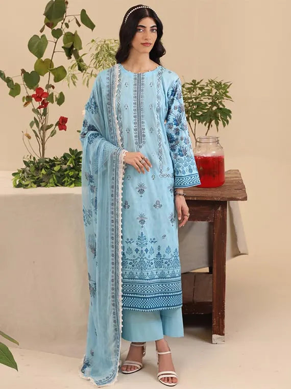 Luxor Embroidery Lawn Collection 2025 By Rashid Textile (D-9124)