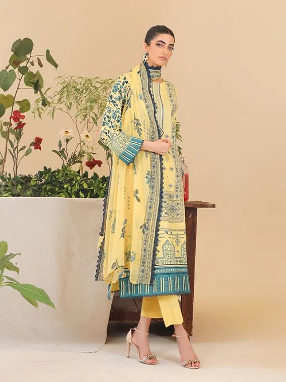 Luxor Embroidery Lawn Collection 2025 By Rashid Textile (D-9125)