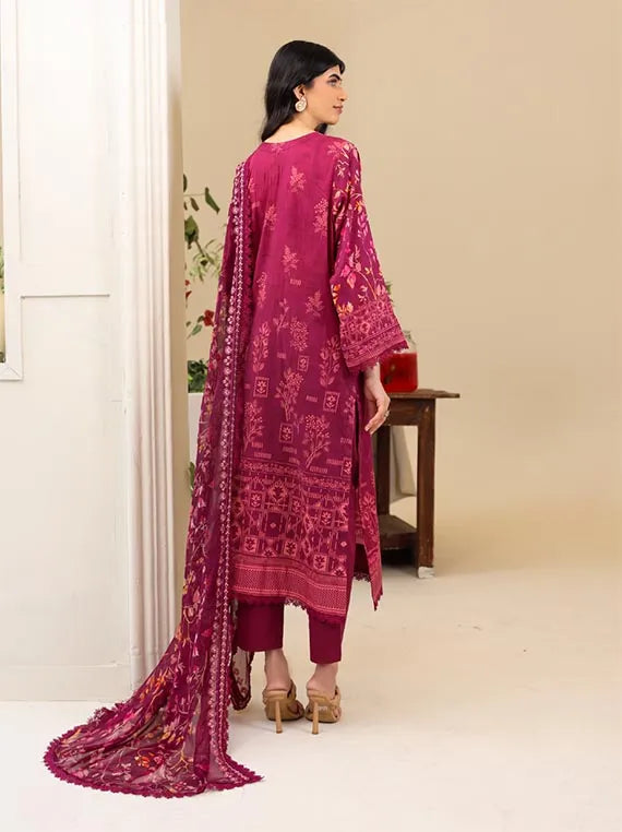Luxor Embroidery Lawn Collection 2025 By Rashid Textile (D-9129)