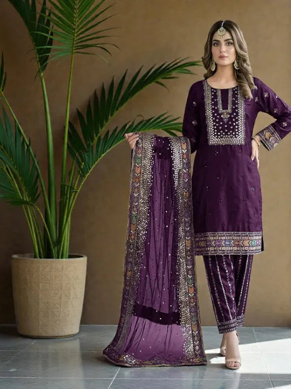 Luxury Embroidered Net Collection 2026 By Bilal Silk  Vol-NM61