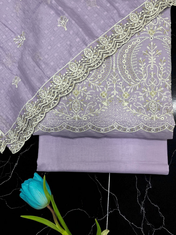 Luxury Embroidery Tila Work Lawn Edit 2025 Vol 25DD05 (25DD05-03)