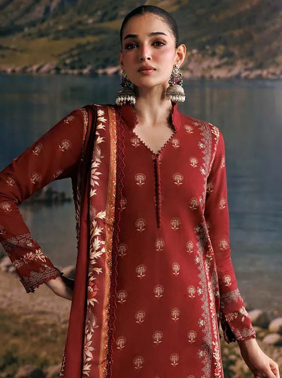 M.Basics AGLA Station by Maria.B Unstitched Khaddar Winter'26 (03B)