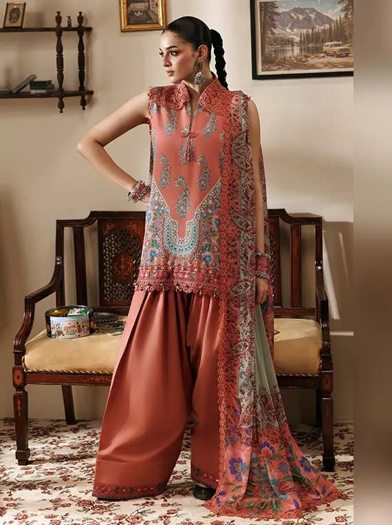 M.Basics AGLA Station by Maria.B Unstitched Khaddar Winter'26 (10B)
