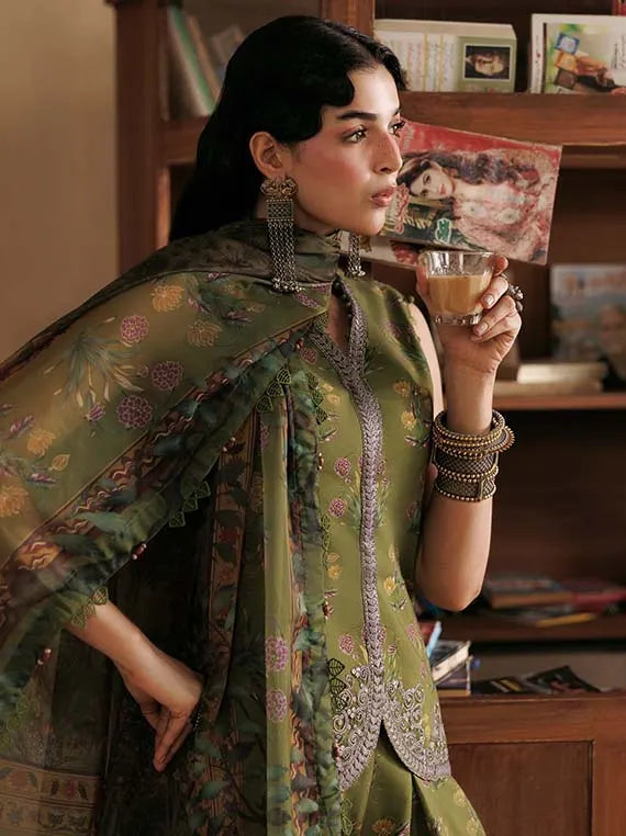 M.Basics AGLA Station by Maria.B Unstitched Khaddar Winter'26 (12A)