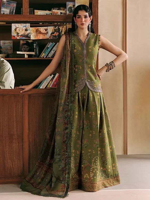 M.Basics AGLA Station by Maria.B Unstitched Khaddar Winter'26 (12A)