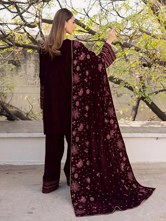 MAYA by Nureh Embroidered Velvet Collection 2025 (NW-120)