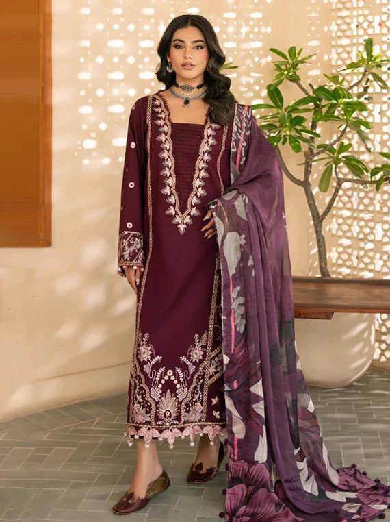 MEHRMAA by Humdum Embroidered Lawn Collection 2026 (D05 Mahveen)