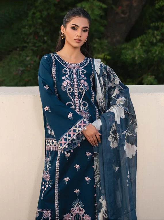 MEHRMAA by Humdum Embroidered Lawn Collection 2026 (D06 Meher)