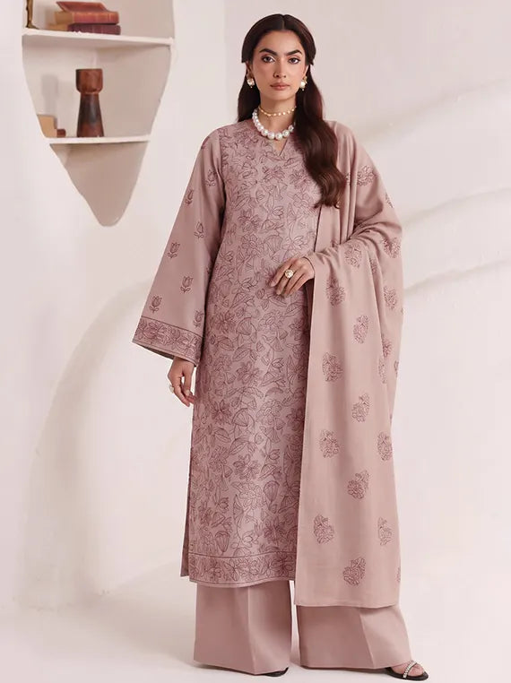 MEHTAB by Eleganza Peach Embroidery Unstitched Collection'26 Vol-129 (D-06)