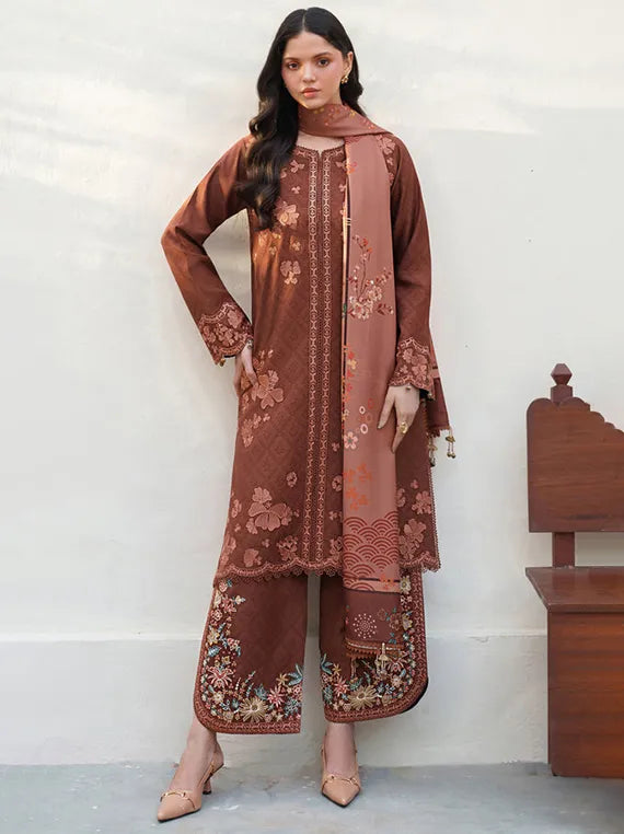 MELINE by Farasha Premium Viscose Collection 2025 (02-Brown Clay)