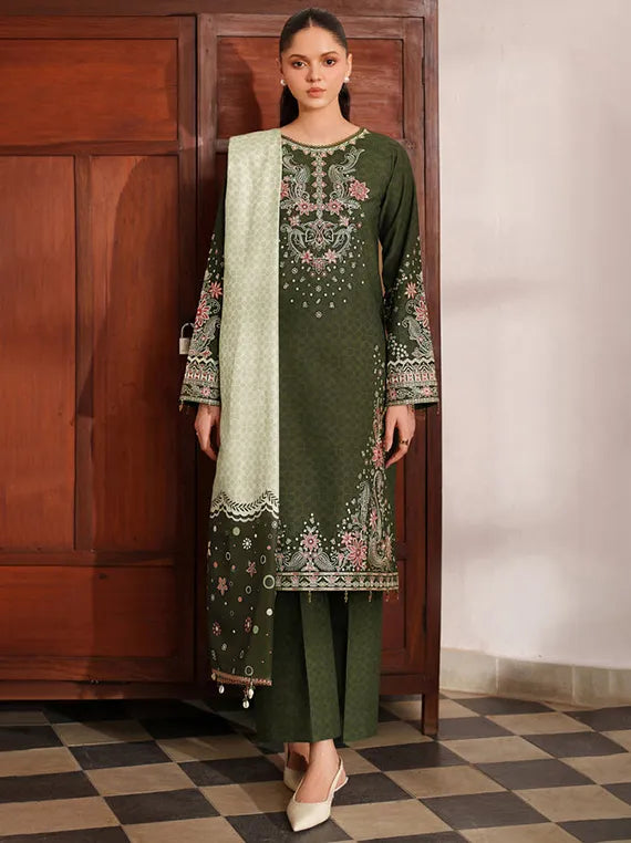 MELINE by Farasha Premium Viscose Collection 2025 (05-Olive Drape)