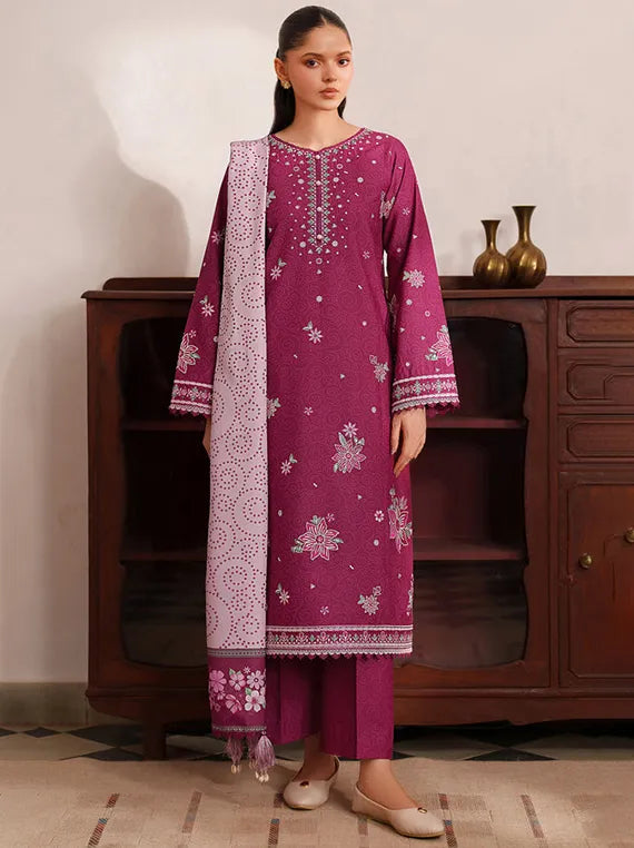 MELINE by Farasha Premium Viscose Collection 2025 (08-Berry Blush)