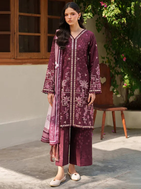 MELINE by Farasha Premium Viscose Collection 2025 (10-Mauve Cream)