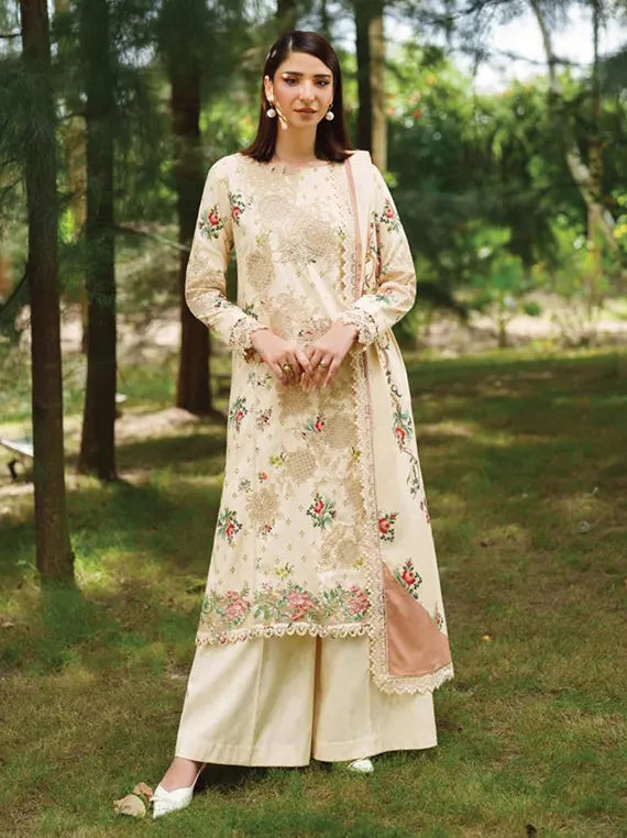 MERAKI Embroidered Viscose Collection 2025 by ASIFA and NABEEL (Misty Meadows)