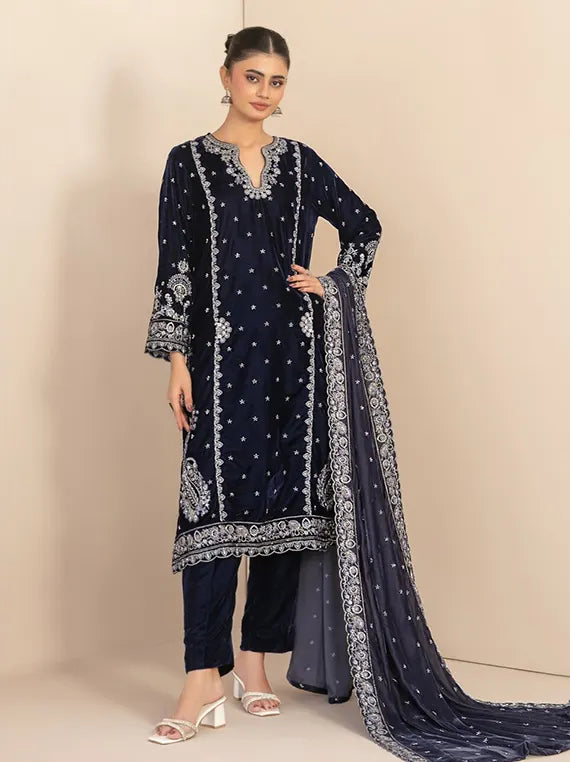 MILAN by Tawakkal Fabrics Embroidered Velvet Unstitched Collection'26 (D-5711)
