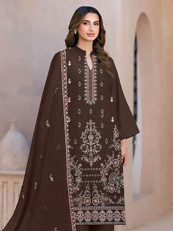 MODERN Embroidered Dhanak Collection 2025 Vol-155 (D-05)