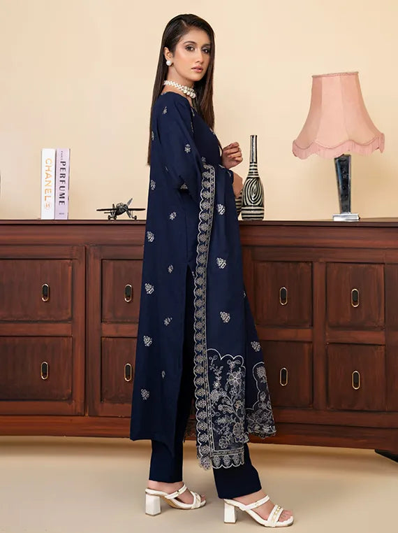 MODERN Embroidered Doria Dhanak Collection 2025 Vol-151 (MD-02)