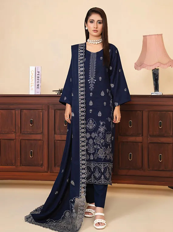 MODERN Embroidered Doria Dhanak Collection 2025 Vol-151 (MD-02)