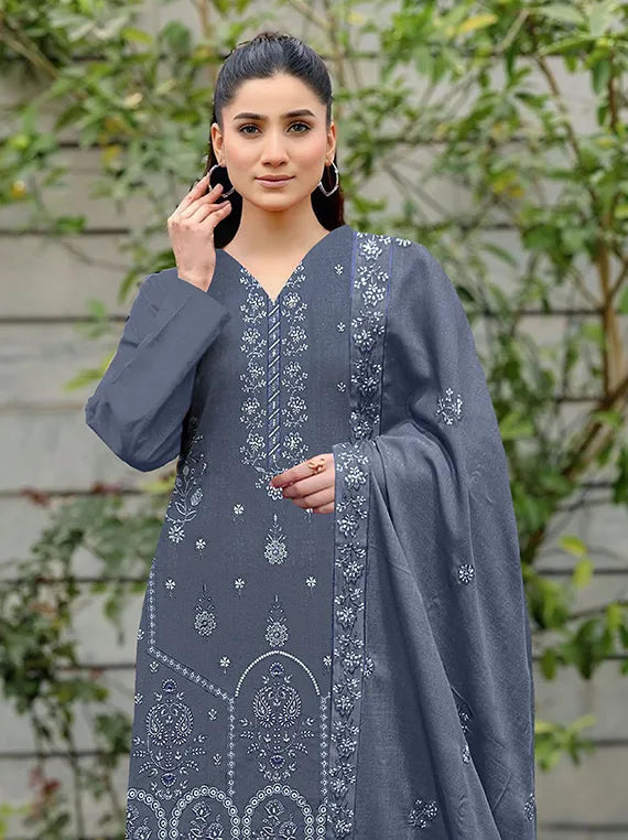 MODERN Luxury Embroidered Peach Collection 2026 Vol-203 (D-01)