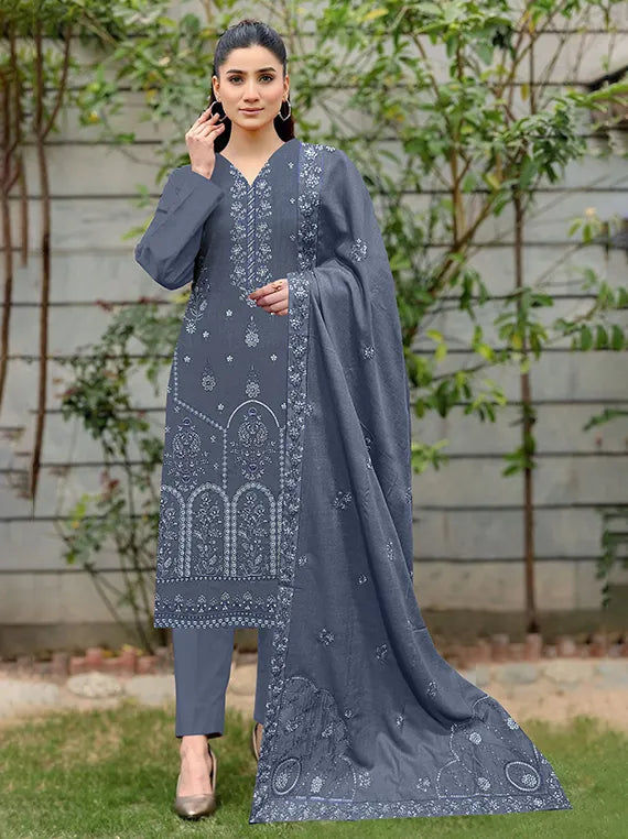 MODERN Luxury Embroidered Peach Collection 2026 Vol-203 (D-01)