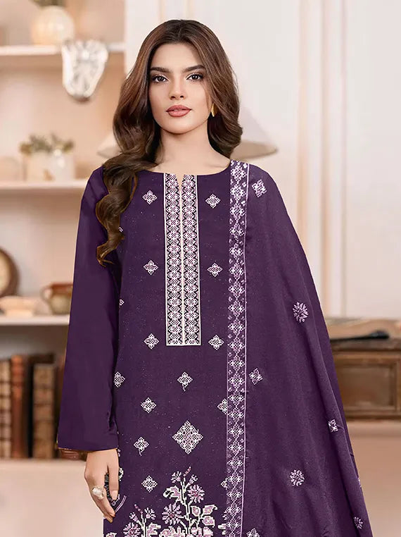 MODERN Luxury Embroidered Peach Collection 2026 Vol-203 (D-02)