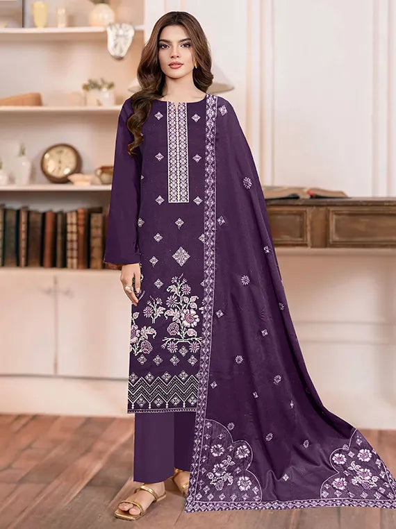 MODERN Luxury Embroidered Peach Collection 2026 Vol-203 (D-02)