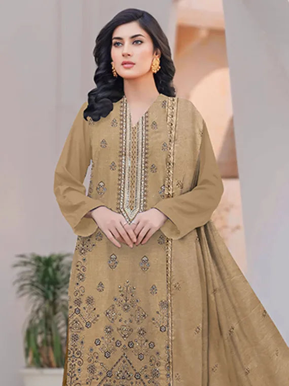 MODERN Luxury Embroidered Peach Collection 2026 Vol-203 (D-05)