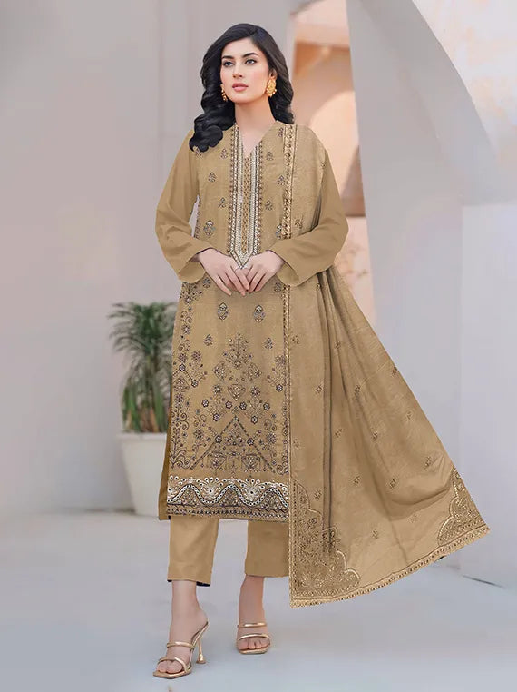 MODERN Luxury Embroidered Peach Collection 2026 Vol-203 (D-05)