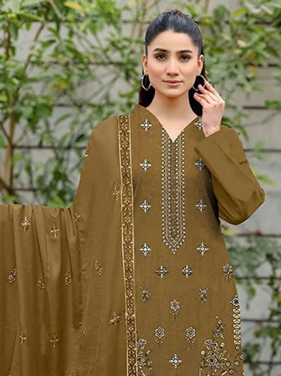 MODERN Luxury Embroidered Peach Collection 2026 Vol-203 (D-07)