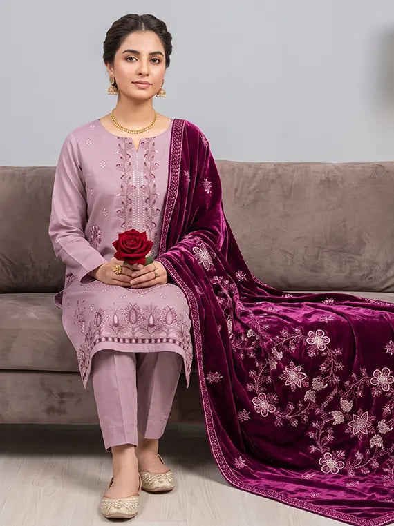 MODERN Luxury Embroidery Peach Winter Collection'26 Vol-170 (D-02)