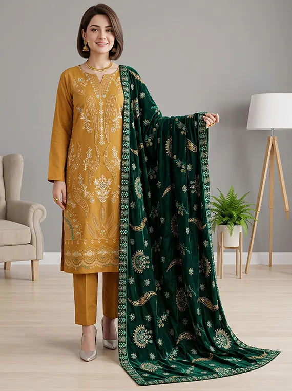 MODERN Luxury Embroidery Peach Winter Collection'26 Vol-170 (D-05)