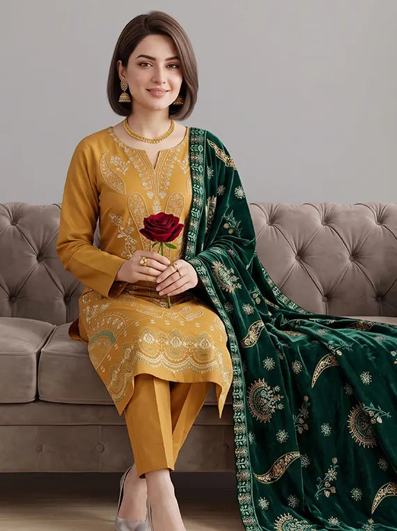 MODERN Luxury Embroidery Peach Winter Collection'26 Vol-170 (D-05)