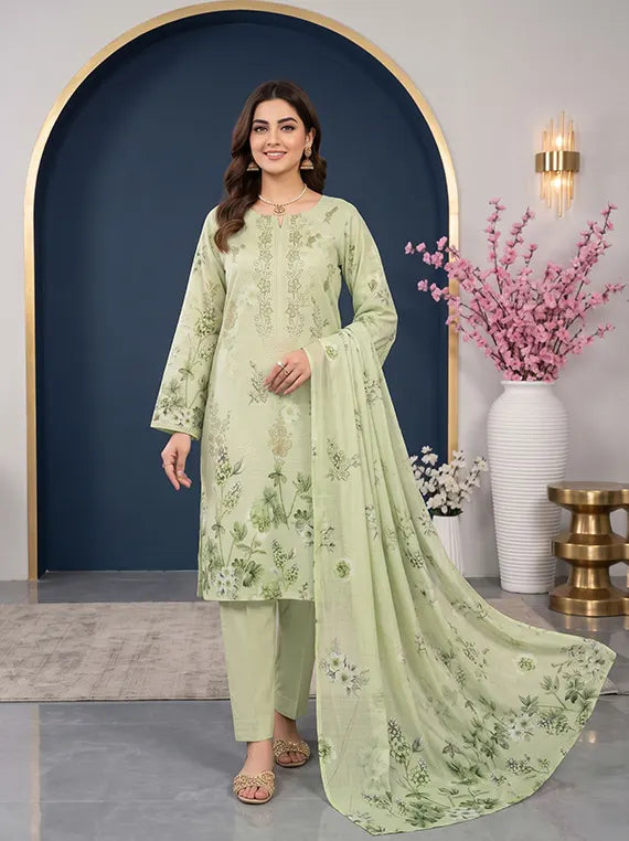 MODERN Print Embroidery Dhanak Unstitched Collection'26 Vol-190 (D-02)