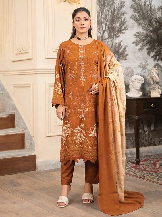 MODERN Printed Embroidered Dhanak Collection 2025 Vol-142 (MD-06)