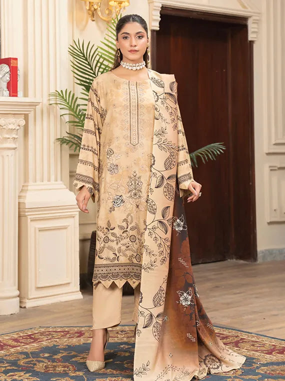 MODERN Printed Embroidered Dhanak Collection 2025 Vol-142 (MD-08)