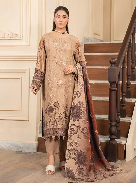 MODERN Printed Embroidered Dhanak Collection 2025 Vol-142