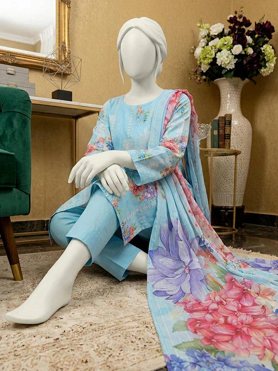 MOON by Abc Embroidered Slub Lawn Collection 2026 (D-01)
