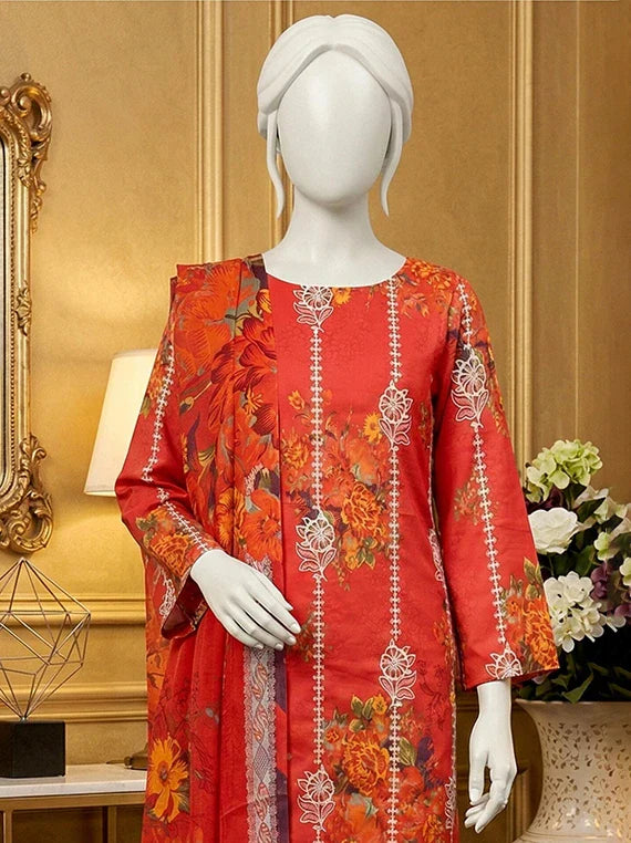 MOON by Abc Embroidered Slub Lawn Collection 2026 (D-04)