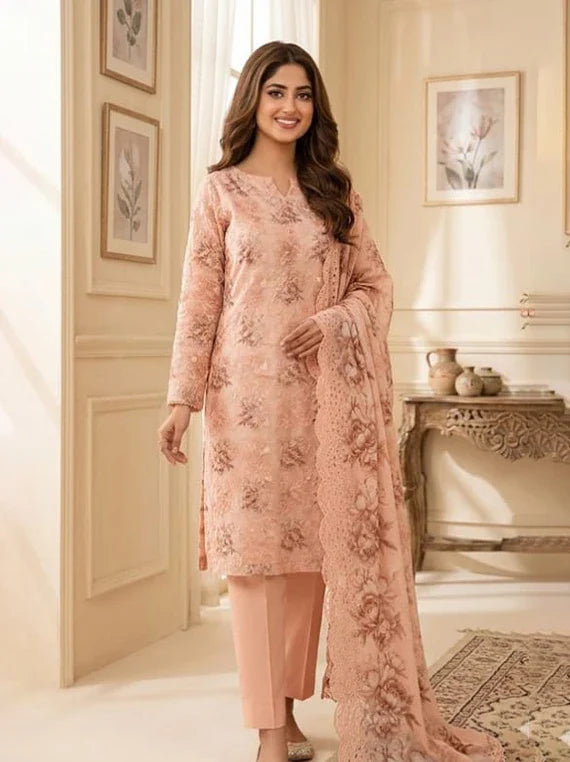 MOONA by HH Printed Embroidered Lawn Collection 2026 Vol-100 (D-02)