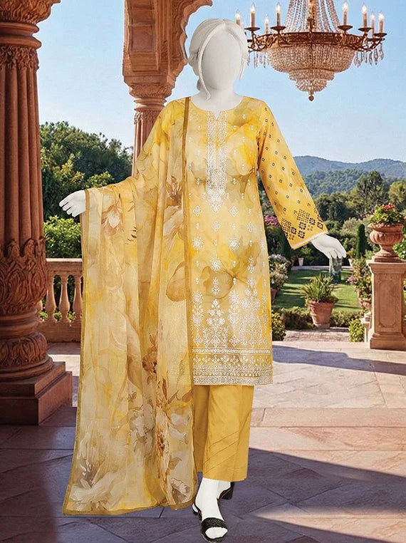 MULAQAT by ABC Embroidered Lawn Collection 2026 Vol-02 (D-01)