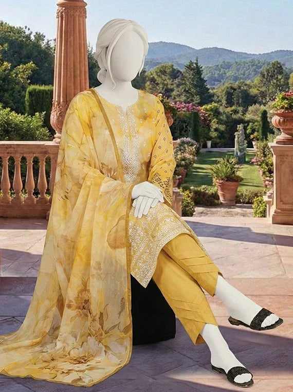 MULAQAT by ABC Embroidered Lawn Collection 2026 Vol-02 (D-01)