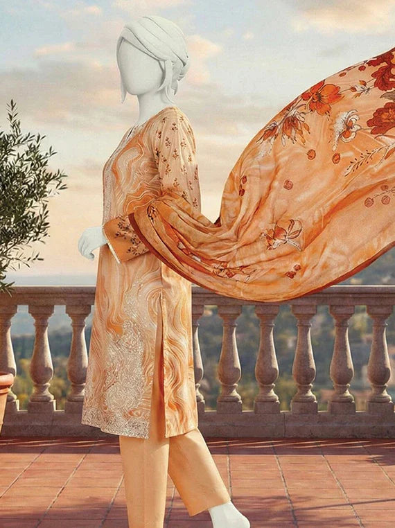 MULAQAT by ABC Embroidered Lawn Collection 2026 Vol-02 (D-03)