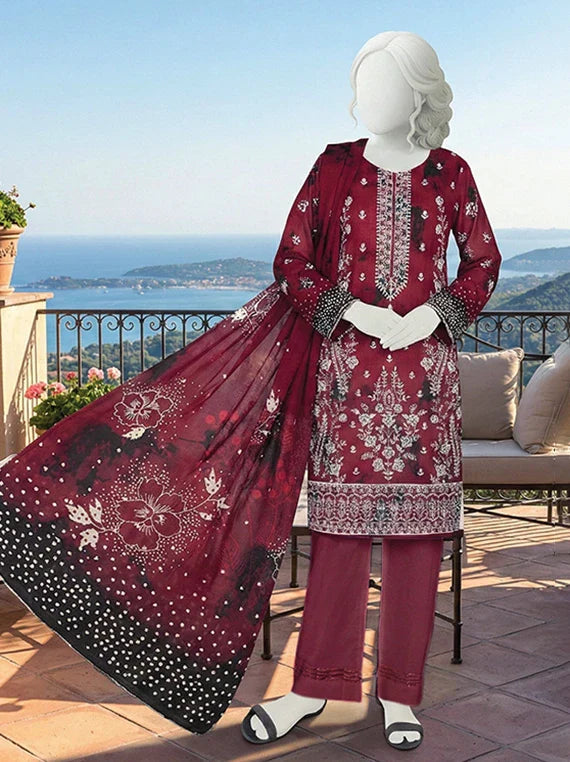 MULAQAT by ABC Embroidered Lawn Collection 2026 Vol-02 (D-04)