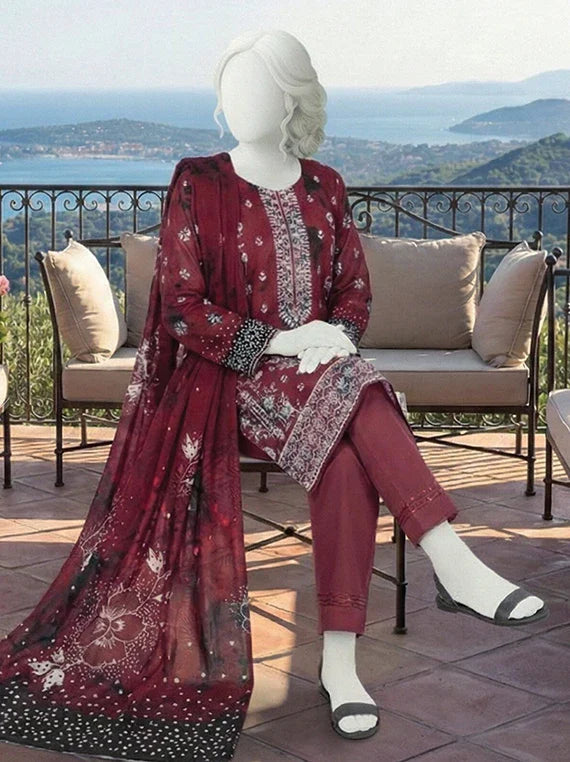 MULAQAT by ABC Embroidered Lawn Collection 2026 Vol-02 (D-04)