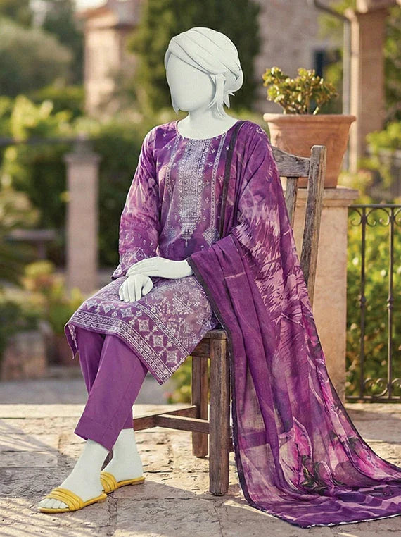 MULAQAT by ABC Embroidered Lawn Collection 2026 Vol-02 (D-08)