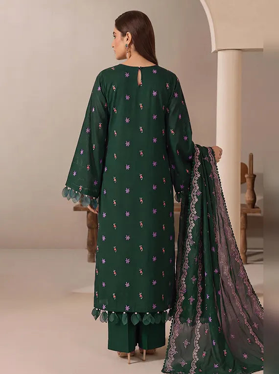 MUSKAN by NUR Embroidered Peach Leather Unstitched Collection'26 (D-02)