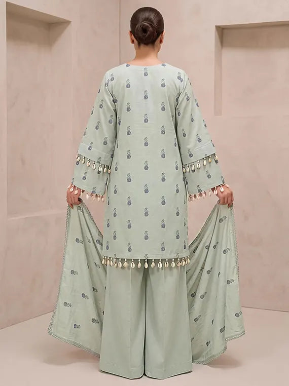 MUSKAN by NUR Embroidered Peach Leather Unstitched Collection'26 (D-06)