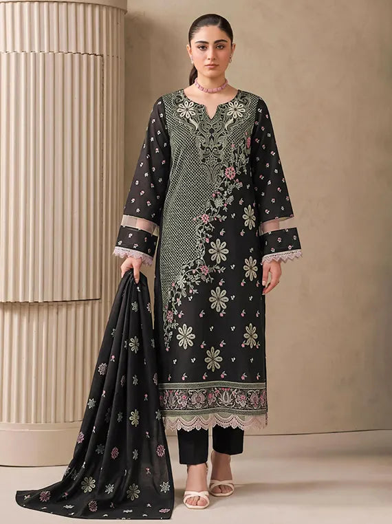 MUSKAN by NUR Embroidered Peach Leather Unstitched Collection'26 (D-09)