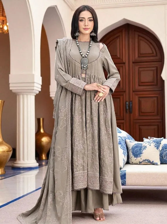 MYSHA by Wania Embroidered Zari Peach Collection 2025 (WL-89)